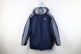 Vintage Y2K 2003 Adidas Womens Large Spell Out Striped Reversible Hooded... - $1,671.55 MXN