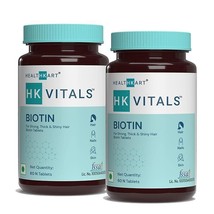 HK Vitals Biotin, Supplement for Hair Growth,Strong Hair and Glowing Skin 120Tab - £20.56 GBP