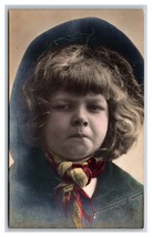 RPPC Studio View Hand Tinted Very Unhappy Pounting Child Postcard P25 - £3.05 GBP