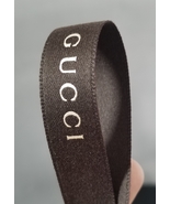 GUCCI RIBBON BROWN WITH METALLIC LETTERS SOLD BY YARD - $14.99