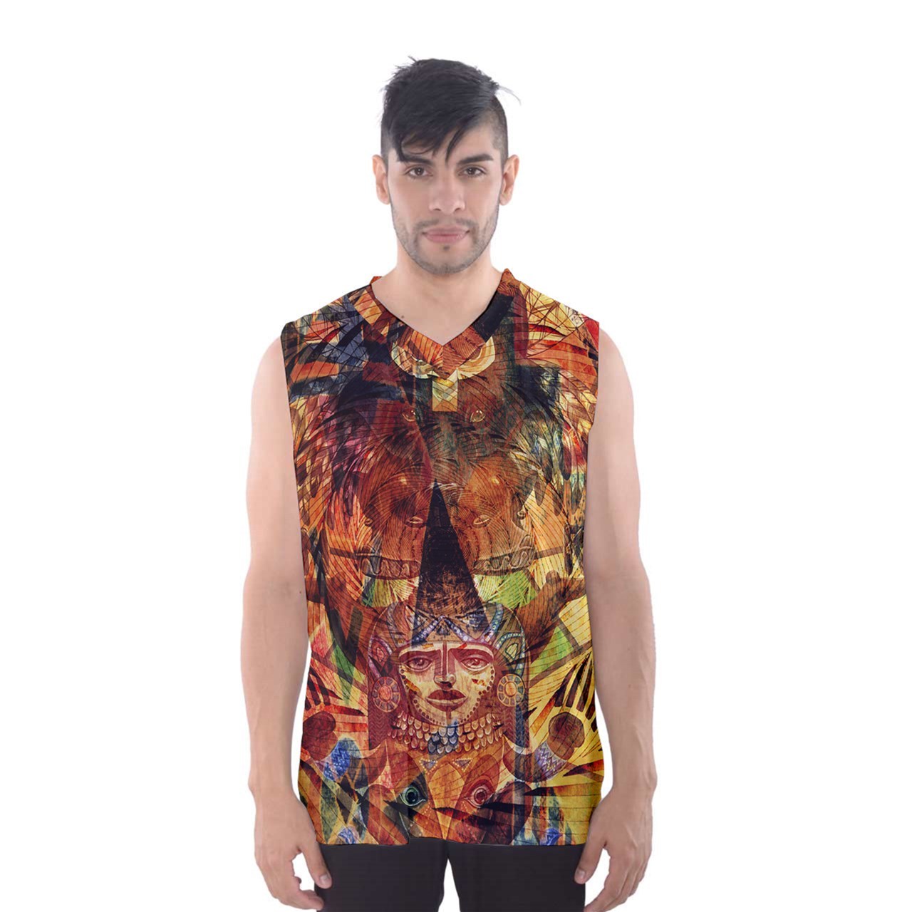 New psychedelic trippy gothic punk Sport Tank Top full print Tshirt - $22.99+