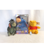 Baby&#39;s First Eeyore Disney Winnie the Pooh Rattles Stuffed Plush New + W... - $381.19 MXN
