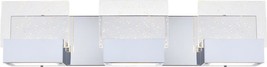 Wall Sconce POLLUX 3-Light Chrome Clear 3000K Bulb Crystal Metal LED 5W - £281.14 GBP