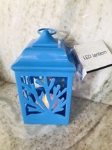 New Plastic LED Blue Lantern W/Flickering Effect/On/Off Switch. By Green... - £11.01 GBP