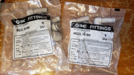 NEW LOT Of 10 2-packs SMC Right Angle Fittings Plug IN Elbow # KQ2L-10-99 - $23.74
