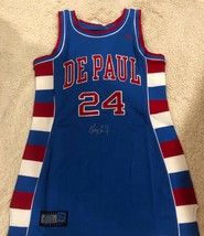 DePaul Blue Demons Signed Auto Vintage Mark Aguirre Throwback Jersey - £234.87 GBP