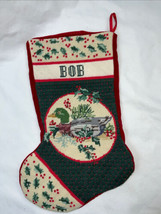 Finished Handmade Needlepoint Christmas Stocking Holiday Mallard Duck Jca - Bob - $69.29