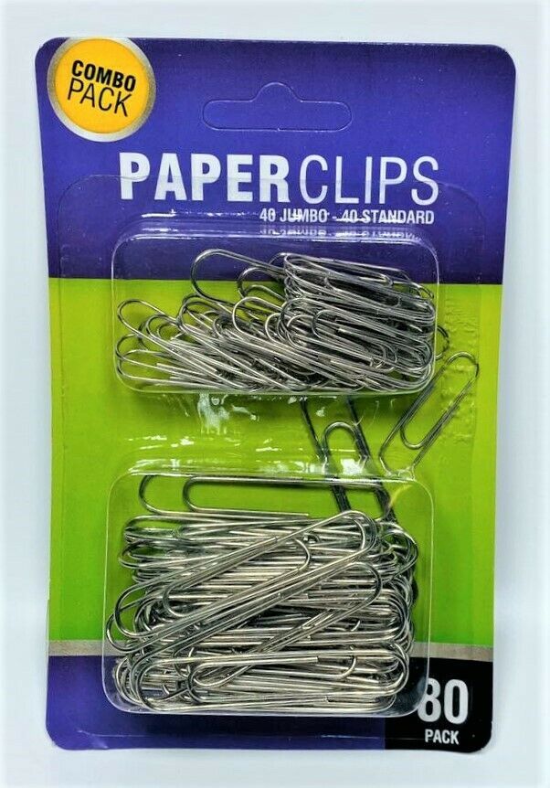Allary Paperclips 80 Jumbo 80 Standard - $7.88