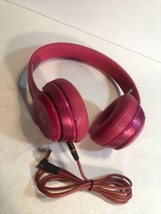 Beats Solo By Dr Dre Headphones WIRED Hot Pink Foldable Tested - £22.03 GBP