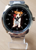 Puppy Of Jack Russell Pet Dog Cute Unique Unisex Beautiful Wrist Watch Sporty - £27.94 GBP