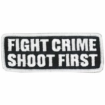Hot Leathers Fight Crime Shoot First Patch (4&quot; Width x 2&quot; Height) - £5.08 GBP