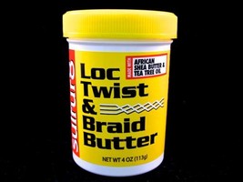 SULFUR8 Loc Twist &amp; Braid Butter 4oz w/ African Shea Butter &amp; Tea Tree Oil - £5.62 GBP