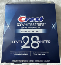 Crest 3D Whitestrips 28 Levels Whiter Supreme Bright 42 Strips Exp 12/2025 - £50.83 GBP