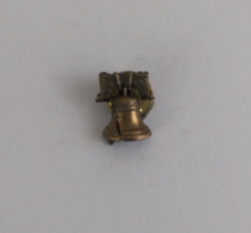 Vintage Tiny Cracked Liberty Bell Lapel Hat Pin - £5.81 GBP