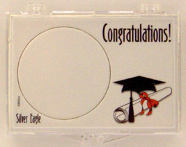 Silver Eagle Congratulations Diploma, 2x3 Snap Lock Coin Holder, 3 pack - £7.09 GBP