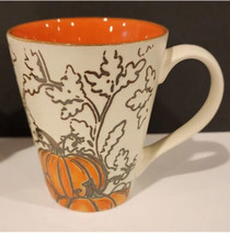 Eli &amp; Ana Pumpkin Leaves Thanksgiving Ceramic Mug ~Fall ~New - £15.73 GBP