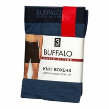 Buffalo David Bitton Boxer Mens Size Large Blue Knit 3 Pack FREE SHIPPIN... - $22.54