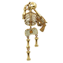 LO2414 - Gold White Metal Brooches with Top Grade Crystal  in Multi Color - $56.61 CAD