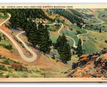 Hairpin Loops Trail Creek Pass Sawtooth Range Idaho ID UNP Linen Postcar... - $3.91
