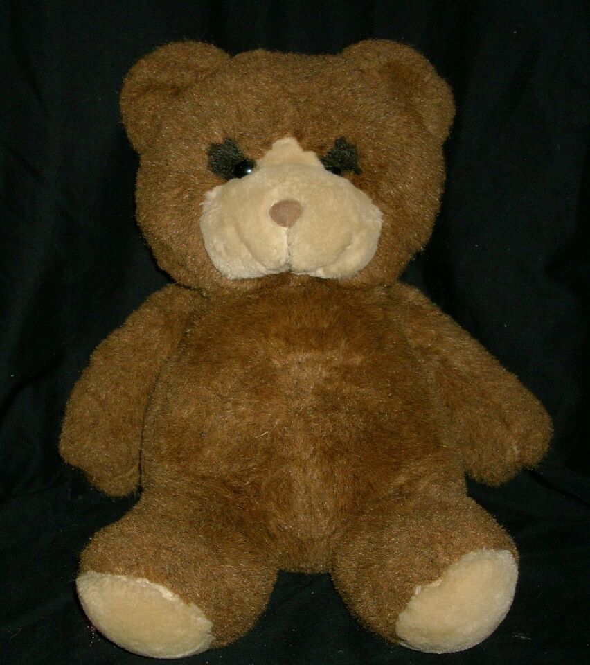 16" VINTAGE 1986 EMOTIONS MATTEL BROWN TEDDY BEAR STUFFED ANIMAL PLUSH TOY BIG - $56.05