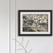 Clouds and the moon original paint, sky, bedroom, living room, home deco... - £110.94 GBP