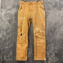Carhartt Double Knee Jeans Mens 34x32 Distressed Stained Zombie Crotch R... - $41.65