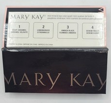 Mary Kay Mini Mineral Eye Color Quad - Carmel/Lemongrass/Amber Blaze/Denim Frost - £7.58 GBP