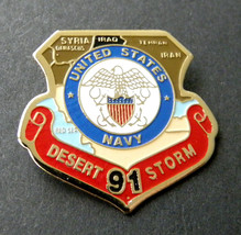 Desert Storm 1991 Navy Veteran United States USN Shield Lapel Pin Badge ... - £4.50 GBP