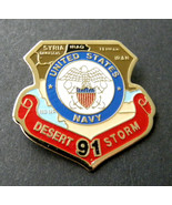 Desert Storm 1991 Navy Veteran United States USN Shield Lapel Pin Badge ... - $5.64