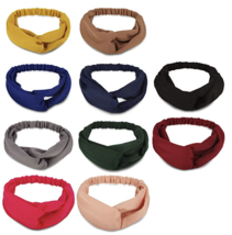 Ritoper Close Collection 10 Pack Solid Twisted Knot Turban Headbands Women Hair - £10.47 GBP