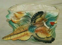 Art Pottery 3D Succulent Planter Ring Neck Pheasant Wildlife Bird Vintage MCM - £37.10 GBP