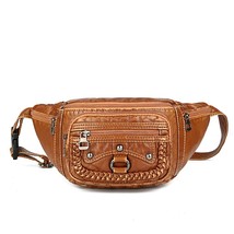 Fashion Rivets Women Belt Waist Bag Designer Fanny Pack Soft PU Leather ... - £29.81 GBP