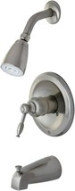 Kingston Brass KB538KL Knight Tub and Shower Faucet, 6-3/4&quot;, Brushed Nickel - £38.67 GBP