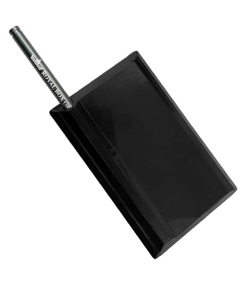 Royal Box Black 8 Compartment Snuff Box w/ Built in 3” Metal Straw Clean Elegant Item image 4