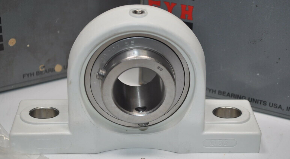 FYH White Pillow Block Mounted Ball Bearing UCP20720S6PL 1-1/4&quot; Bore - READ - $54.44
