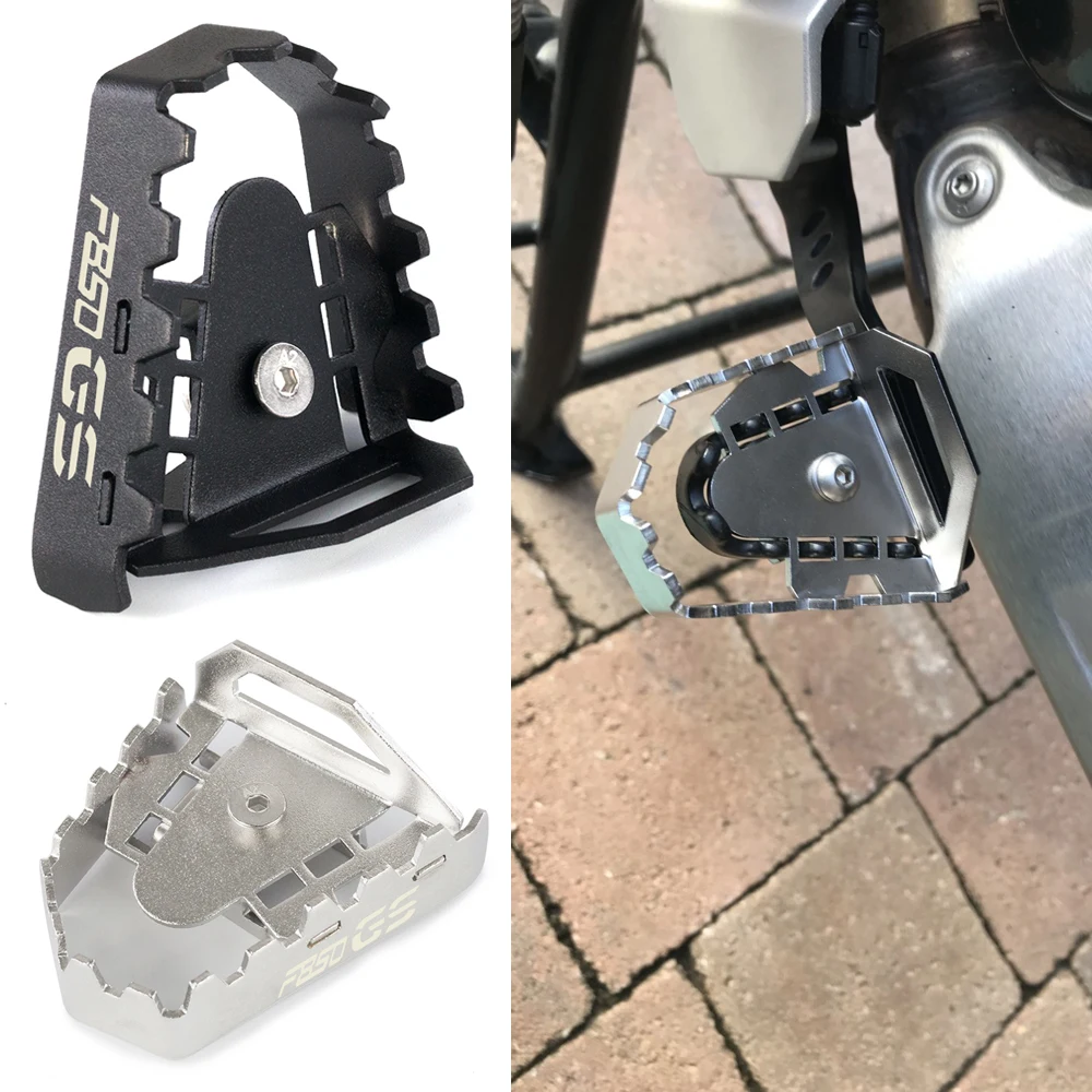 f 850 gs footrest brake lever enlargement cover black silver for bmw f850gs - $21.75+