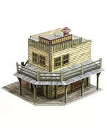 3D Cardboard Barbershop Puzzle – Wild West DIY Model for Collectors and ... - $53.57 CAD