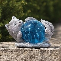 6&quot;H LED CAT BLUE SOLAR LIGHT STATUE - $64.30