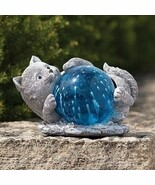 6&quot;H LED CAT BLUE SOLAR LIGHT STATUE - $87.34 CAD