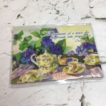 Leaning Tree Refrigerator Magnet Tea Set Garden ‘The Ornaments Of A Hous... - $9.89