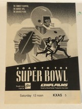 Road To The Super Bowl Vintage Tv Guide Print Ad  TPA8 - £4.64 GBP
