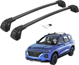 For 2019-2023 Hyundai Santa Fe Roof Rack Rail Cross Bars Aluminum Alloy Key Lock - £40.42 GBP