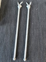 Lot of Two VINTAGE PLAYBOY Swizzle Stick Cocktail stirrer White - £7.91 GBP