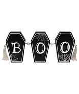 Boo Sign, Halloween Sign Indoor Wooden Decor, Black Boo Decorations - $24.99
