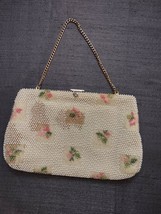 1953 Lumured Beaded Handbag Purse Made In The Usa Rare Vintage Find - £46.03 GBP