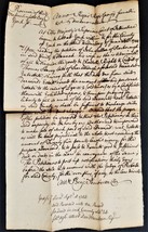 1744 antique COLONIAL handwritten DEED scarborough me SEALEY massachusetts bay - £194.35 GBP