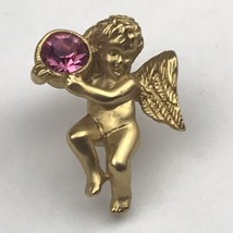 Cherub Angel pin Vintage Gold Tone Valentine’s Day By Avon - £7.94 GBP
