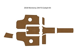 2018 Monterey 244 FS Cockpit Pad Boat EVA Foam Faux Teak Deck Floor Mat ... - £471.36 GBP