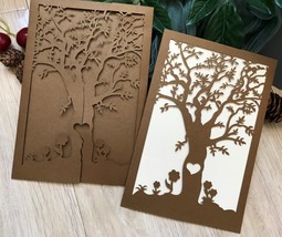 Custom Wedding Invitations,50pcs Laser Cut Wedding invite Cards,laser cut invite - £43.00 GBP