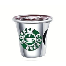 NWT Cute Coffee Cup Charm Bead Silver Plated Coffee Expresso Lover Jewelry Gift - $24.91